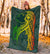 Hawaii Monstera Kalo Hula Girl Kanaka Maoli Premium Blanket - Polynesian Pride