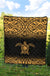 Polynesian Premium Quilt - Polynesian Gold Turtle Tattoo & Black Frog - Polynesian Pride