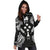 Kosrae Polynesian Hoodie Dress Map Black - Polynesian Pride