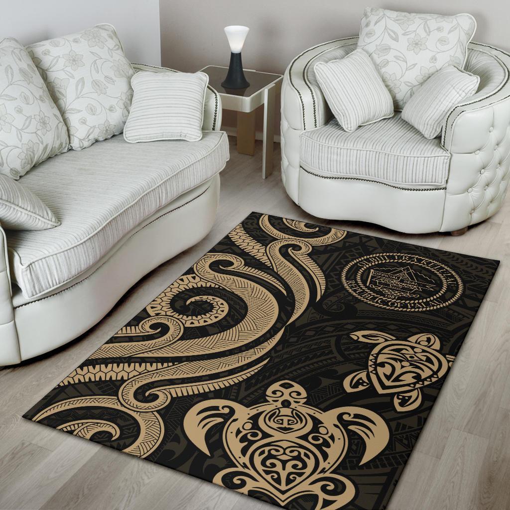 Palau Area Rug - Gold Tentacle Turtle - Polynesian Pride