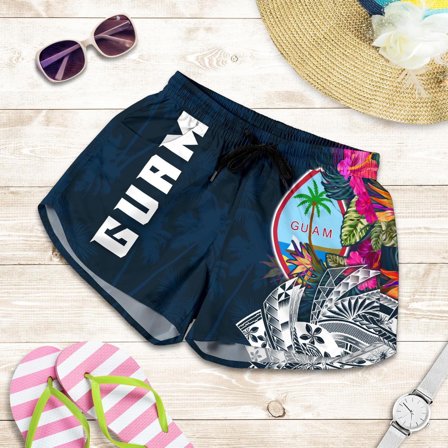 Guam Women's Shorts - Guam Summer Vibes Women Blue - Polynesian Pride