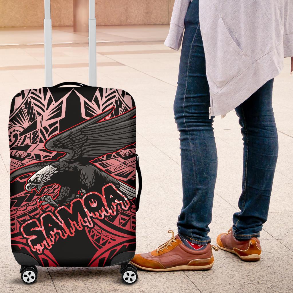 Samoa Polynesian Luggage Covers - Eagle Tribal Pattern Red - Polynesian Pride