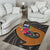 Samoa Area Rug - Polynesian Hook And Hibiscus (Nude) - Polynesian Pride