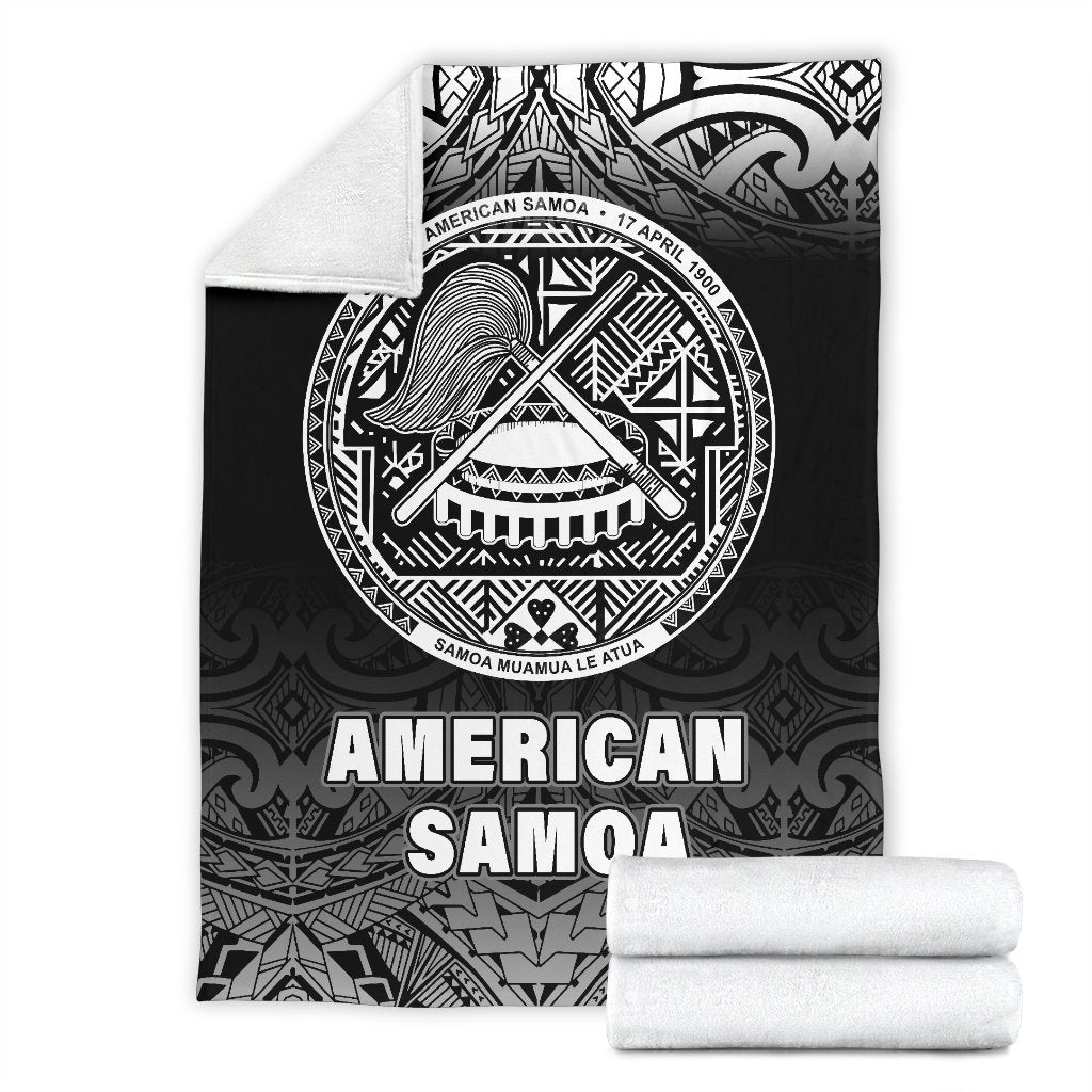 American Samoa Premium Blanket - Black Fog Style - Polynesian Pride