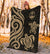 Guam Polynesian Premium Blanket - Gold Tentacle Turtle - Polynesian Pride