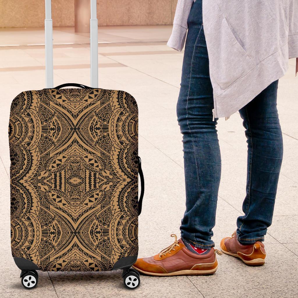Polynesian Symmetry Gold Luggage Covers - Polynesian Pride