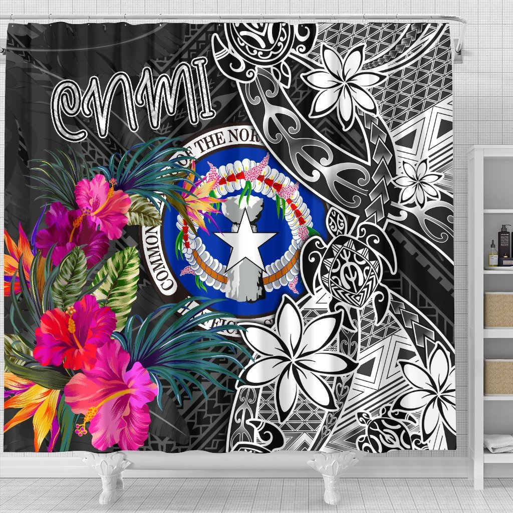 CNMI Shower Curtain - Turtle Floral - Polynesian Pride
