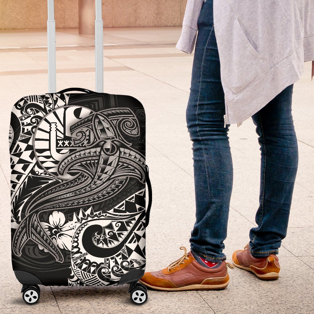 Tahiti Luggage Covers - White Shark Polynesian Tattoo - Polynesian Pride