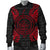 Palau Polynesian Men's Bomber Jacket Map Red - Polynesian Pride