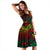 Samoa Polynesian Midi Dress - Turtle Hibiscus Reggae - Polynesian Pride