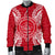 Palau Polynesian Men's Bomber Jacket Map Red White - Polynesian Pride