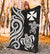 Wallis and Futuna Premium Blanket - White Tentacle Turtle - Polynesian Pride