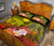 Marshall Islands Quilt Bed Set - Humpback Whale with Tropical Flowers (Yellow) - Polynesian Pride