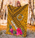 Hawaii Premium Blanket - Kanaka Maoli With Hibiscus On Polynesian Patterns (YELLOW) - Polynesian Pride