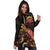 Tuvalu Polynesian Hoodie Dress - Turtle With Blooming Hibiscus Gold - Polynesian Pride