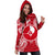 Yap Polynesian Hoodie Dress Map Red White - Polynesian Pride