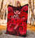 Hawaii Turtle Wave Polynesian Premium Blanket - Hey Style Red - Polynesian Pride