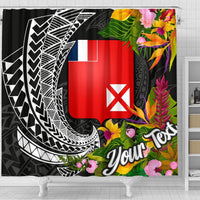 Wallis and Futuna Shower Curtains - Custom Personalised Seal Spiral Polynesian Patterns - Polynesian Pride