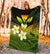 Kanaka Maoli (Hawaiian) Premium Blanket, Polynesian Plumeria Banana Leaves Reggae - Polynesian Pride