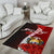 Nauru Polynesian Custom Personalised Area Rug - Coat Of Arm With Hibiscus - Polynesian Pride