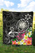 Hawaii Polynesian Premium Quilt - Turtle Plumeria (Black) - Polynesian Pride