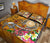 American Samoa Polynesian Quilt Bed Set - Turtle Plumeria (Gold) - Polynesian Pride