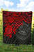 American Samoa Polynesian Premium Quilt - American Samoa Seal & Red Turtle Hibiscus - Polynesian Pride