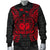 Samoa Polynesian Men's Bomber Jacket Map Red - Polynesian Pride