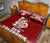 New Caledonia Quilt Bed Set - New Caledonia Coat Of Arms Polynesian Tattoo Red Fog Style - Polynesian Pride