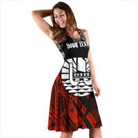 Tahiti Polynesian Personalised Women's Midi Dress - Vintage Polynesian Turtle - Polynesian Pride