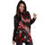 Pohnpei Polynesian Hoodie Dress - Turtle With Blooming Hibiscus Red - Polynesian Pride