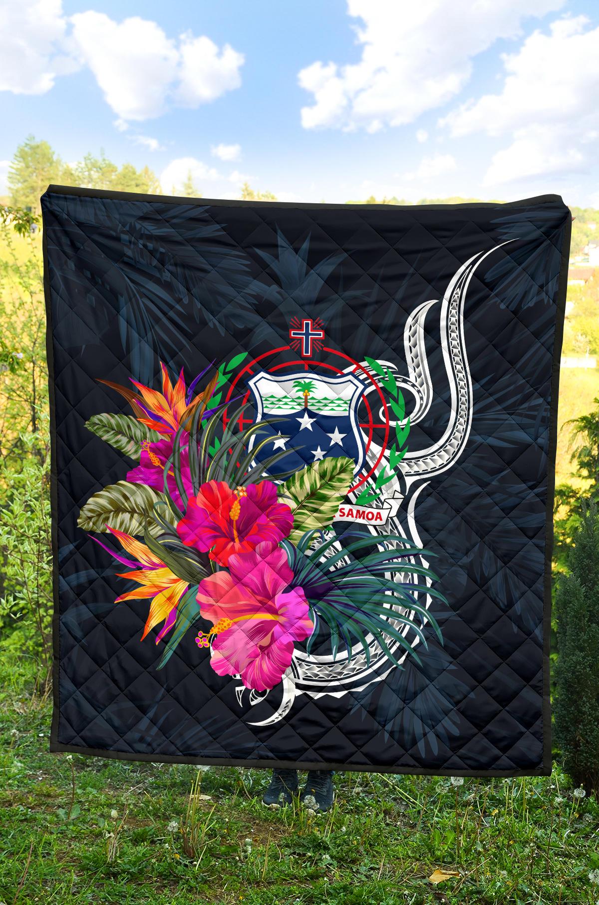 Samoa Polynesian Premium Quilt - Tropical Flowers - Polynesian Pride