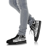 Pohnpei State High Top Shoes - White Color Symmetry Style - Polynesian Pride