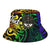 Marshall Islands Custom Personalised Bucket Hat - Rainbow Polynesian Pattern Crest - Polynesian Pride