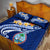 Guam Personalised Quilt Bed Set - Guam Seal Polynesian Patterns Plumeria (Blue) - Polynesian Pride