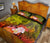 Cook Islands Custom Personalised Quilt Bed Sets - Humpback Whale with Tropical Flowers (Yellow) - Polynesian Pride