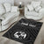 Tonga Personalised Area Rug - Tonga Seal With Polynesian Tattoo Style (Black) - Polynesian Pride