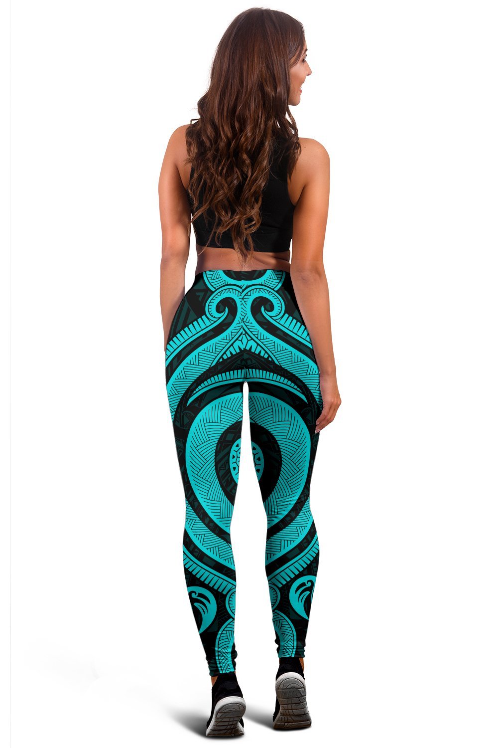 Palau Women's Leggings - Turquoise Tentacle Turtle - Polynesian Pride