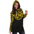 Tonga Women Hoodie Dress - Tonga Coat Of Arms Polynesian Gold Black - Polynesian Pride