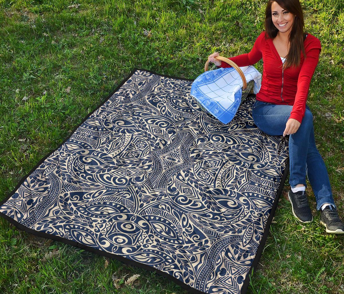 Polynesian Premium Quilt Blue - Polynesian Pride