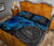 American Samoa Polynesian Quilt Bed Set - American Samoa Seal & Blue Turtle Hibiscus - Polynesian Pride