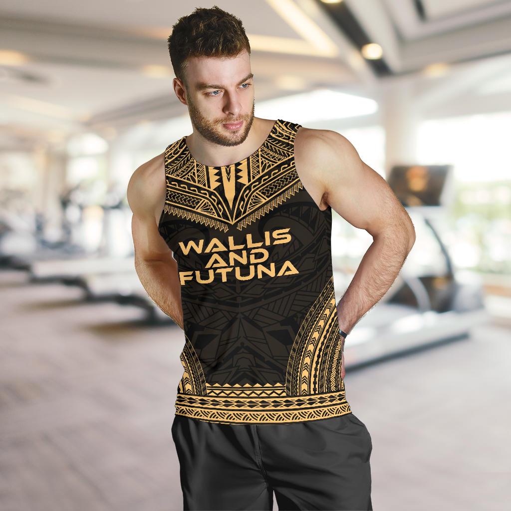 Wallis And Futuna Men's Tank Top - Polynesian Chief Gold Version - Polynesian Pride