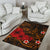 Polynesian Hawaii Area Rug - Humpback Whale with Hibiscus (Golden) - Polynesian Pride