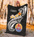 Tahiti Premium Blanket - Tahiti Seal Polynesian Patterns Plumeria (Black) - Polynesian Pride