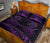 Aotearoa Quilt Bed Set Purple Maori Manaia With Silver Fern - Polynesian Pride