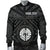 Tahiti Personalised Men's Bomber Jacket - Tahiti Seal In Polynesian Tattoo Style (Black) - Polynesian Pride