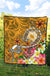 Samoa Premium Quilt - Turtle Plumeria (Gold) - Polynesian Pride