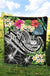 Polynesian Samoa Premium Quilt - Summer Plumeria (Black) - Polynesian Pride