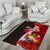 Tonga Polynesian Area Rug - Coat Of Arm With Hibiscus - Polynesian Pride