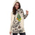 Alo Wallis and Futuna Hoodie Dress - Alo Flag & Beige Hibiscus - Polynesian Pride